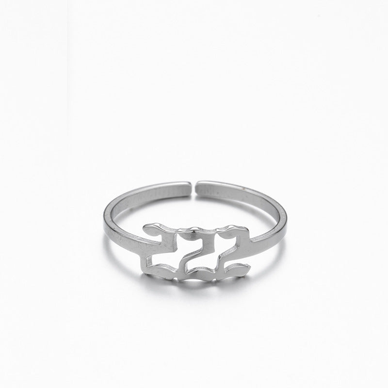 Venta al por mayor Anillos ajustables digitales de acero inoxidable